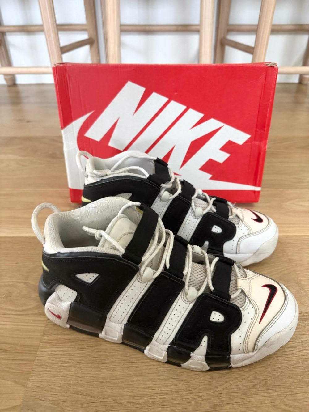 Nike Air More Uptempo Scottie Pippen Logo Sneakers Shoes with Box